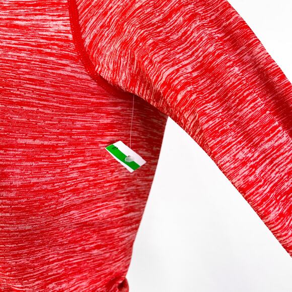 Zella Seamless Crewneck Long Sleeve T-Shirt Red Couture Melange Girls size M NWT - Picture 7 of 8